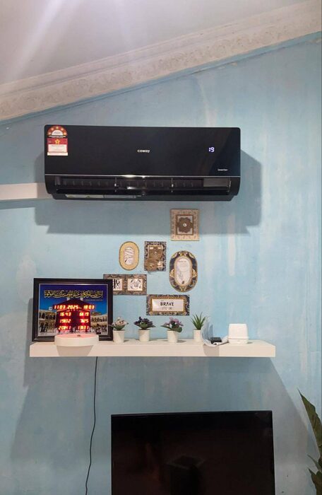 Coway air conditioner installed in a home